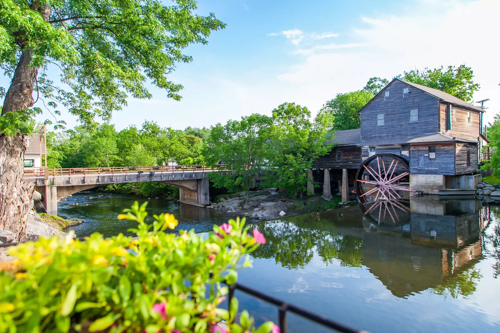 old mill on river