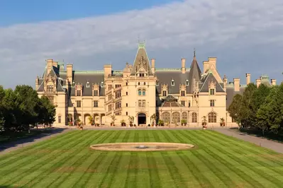 in front of lawn at Biltmore Estate