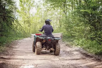 person on an atv