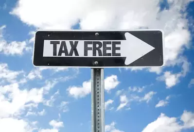 tax free sign