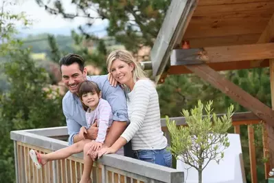 family at a smoky mountain cabin rental