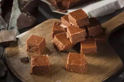 homemade fudge at candy shop