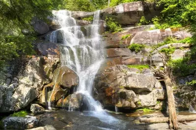 Ramsey Cascades water fall in the Smoky Mountains.