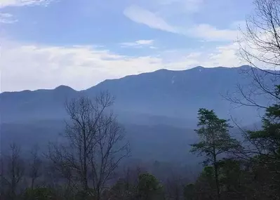 Eagle's View view from deck 4 bedroom cabin rentals in Gatlinburg TN