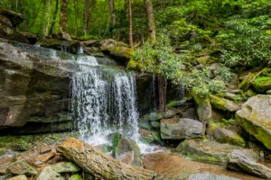 Rainbow Falls in the Smoky Mountains.