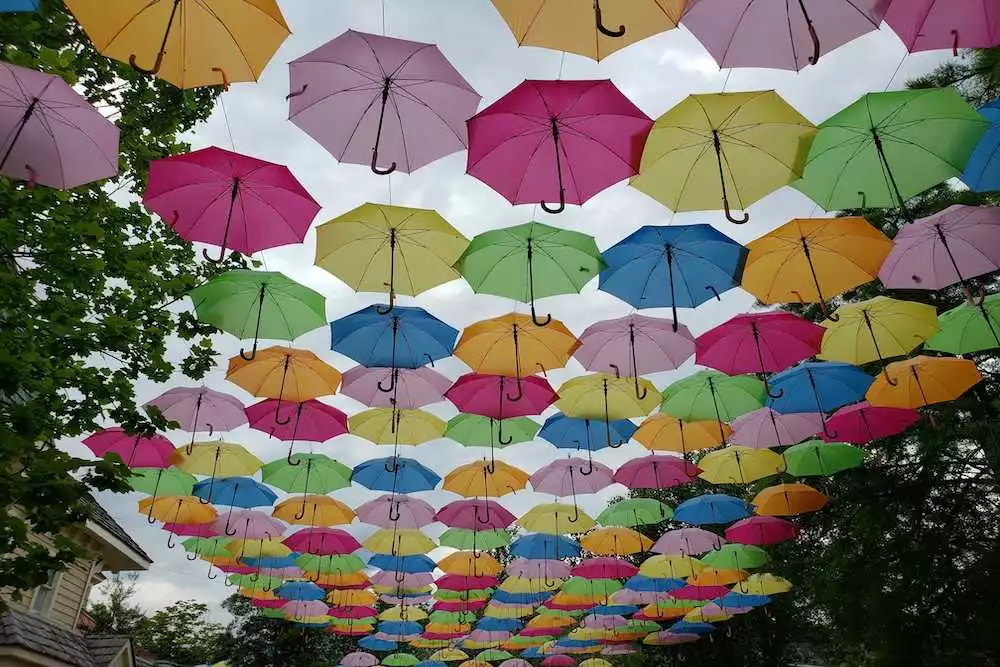 umbrella sky dollywood flower and food festival