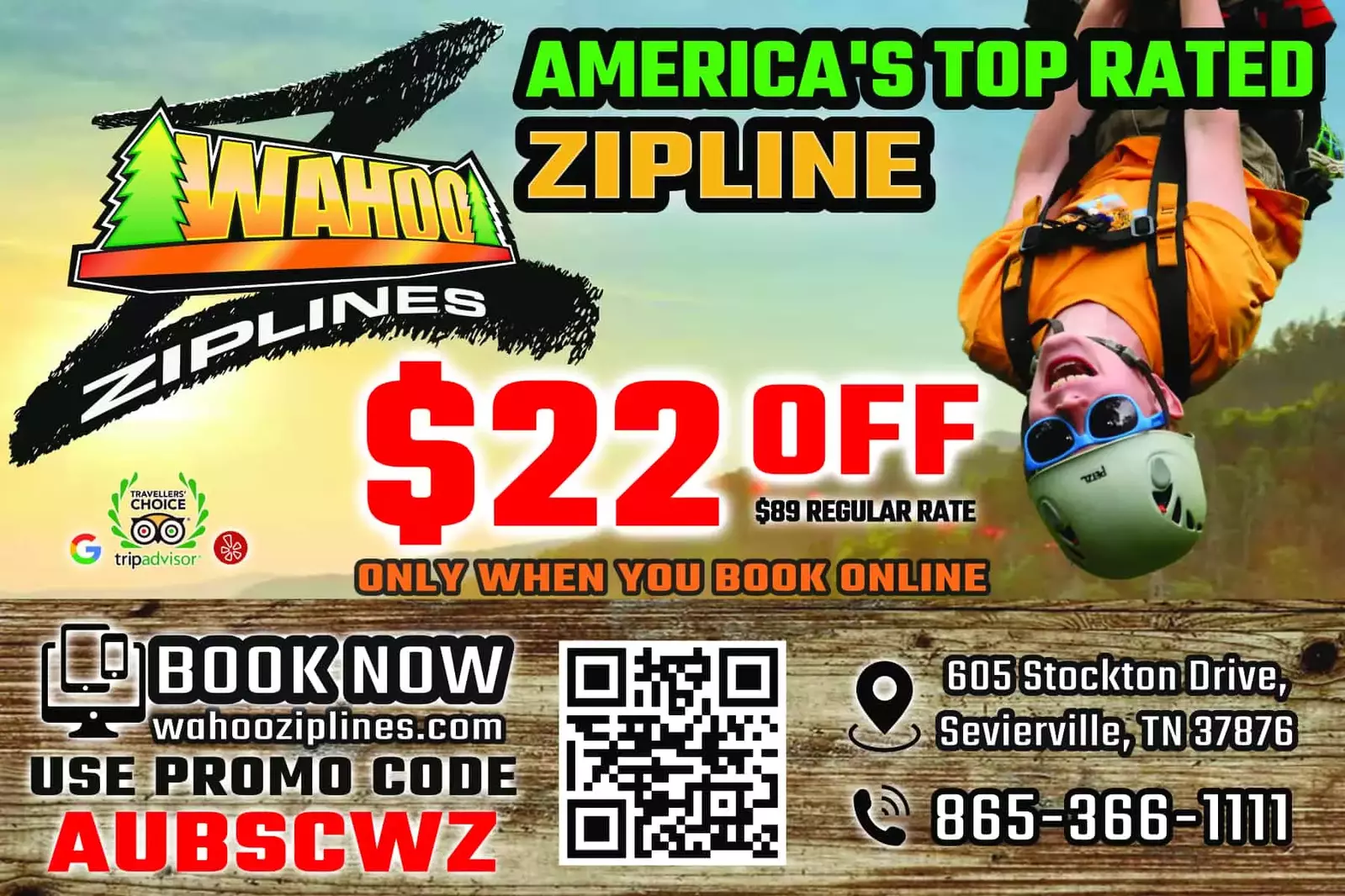 Wahoo Ziplines Coupon