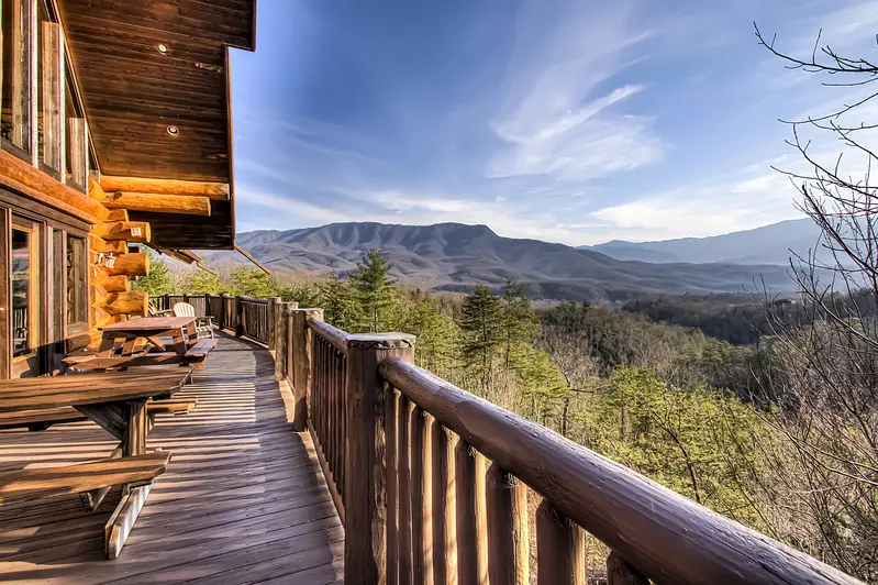 deck of Smoky Mountain cabin