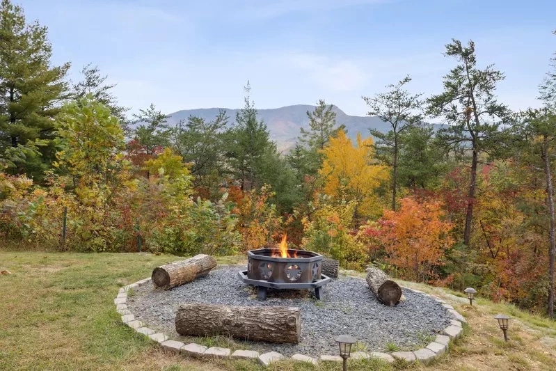 firepit at gatlinburg cabin