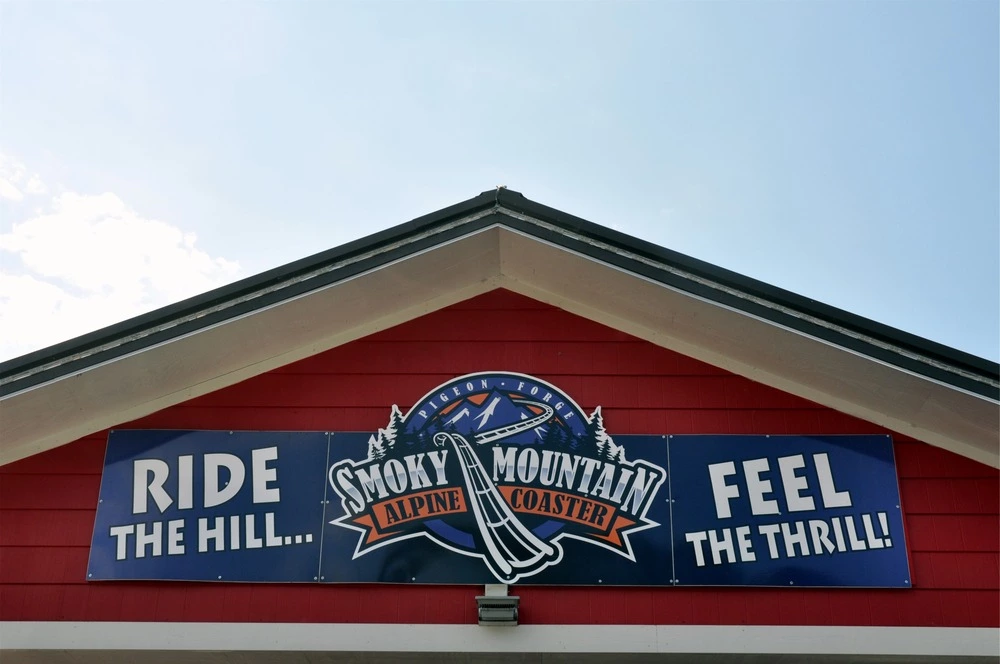 Smoky Mountain Alpine Coaster sign