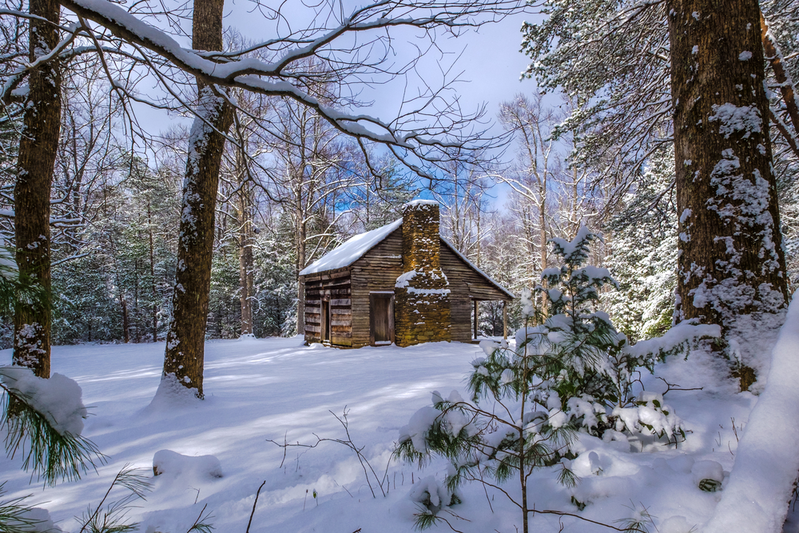 wintertime in cades cove