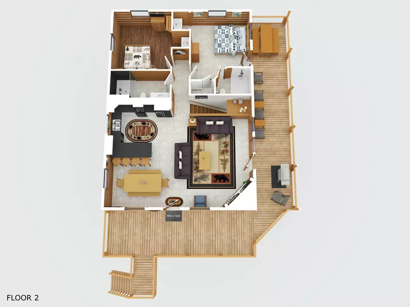 Property image, FloorPlan, of Smoky View with a Twist #2030