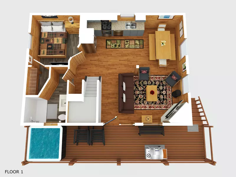 Property image, FloorPlan, of Smoky View Straight Up #2036