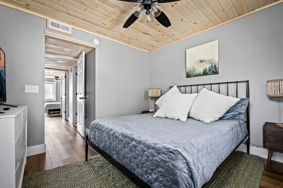 Second view of floor layout between main-level bedrooms