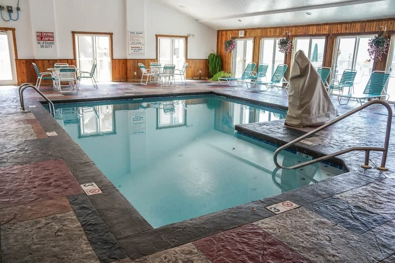 The indoor pool means swimming all year long!